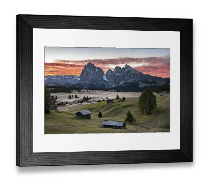 Framed Print : Morning atmosphere on the Seiser Alm Framed Print : Morning atmosphere on the Seiser Alm