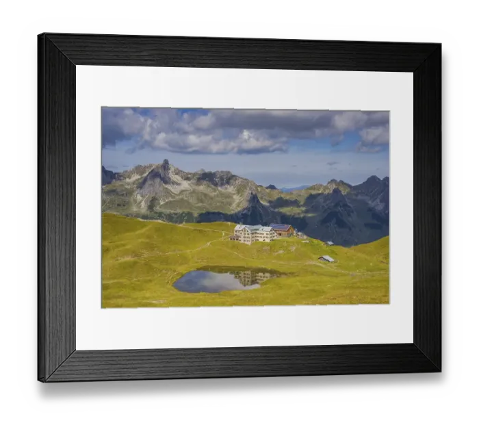 Framed Print : Kleiner Rappensee and Rappensee Hut