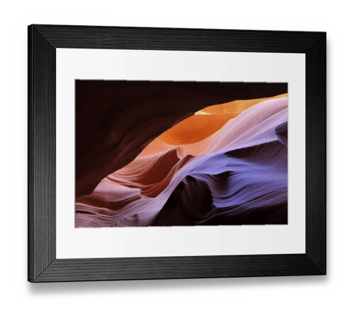 Framed Print : Rock formation The Wave, red sandstone of the Moenkopi formation