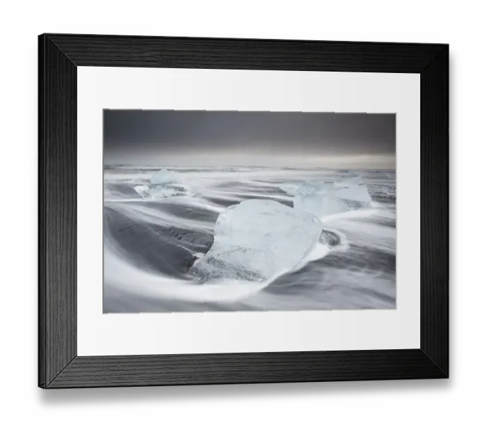 Framed Print : Ice on the beach, Jokulsarlon, Eastern Region Framed Print : Ice on the beach, Jokulsarlon, Eastern Region