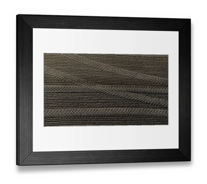 Framed Print : Tractor tyre tracks form an interesting pattern on a freshly cultivated field without vegetation Framed Print : Tractor tyre tracks form an interesting pattern on a freshly cultivated field without vegetation