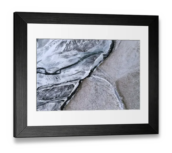 Framed Print : River structures, Vatnajoekull glacier