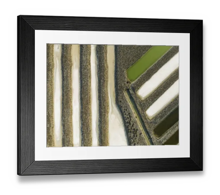 Framed Print : Saline ponds at the salt works near Chiclana de la Frontera