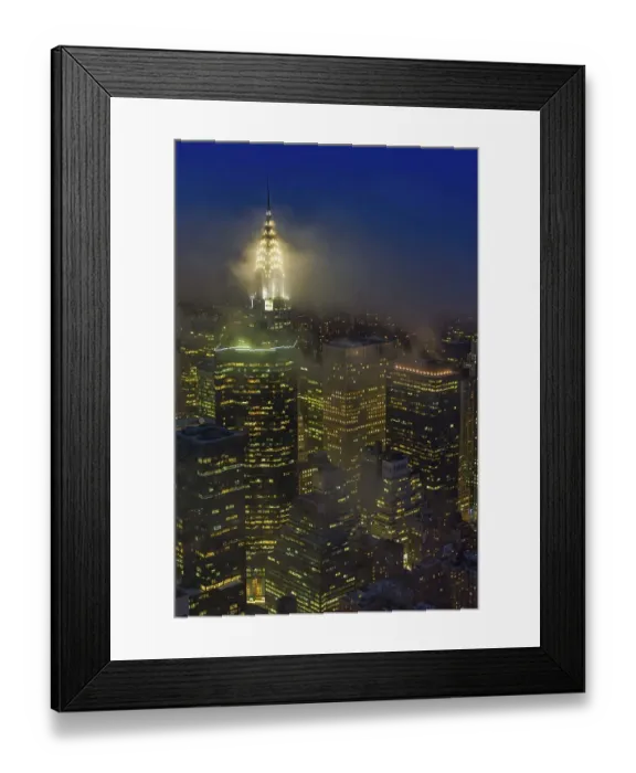 Framed Print : New York. Manhattan. Aerial view at dusk Framed Print : New York. Manhattan. Aerial view at dusk