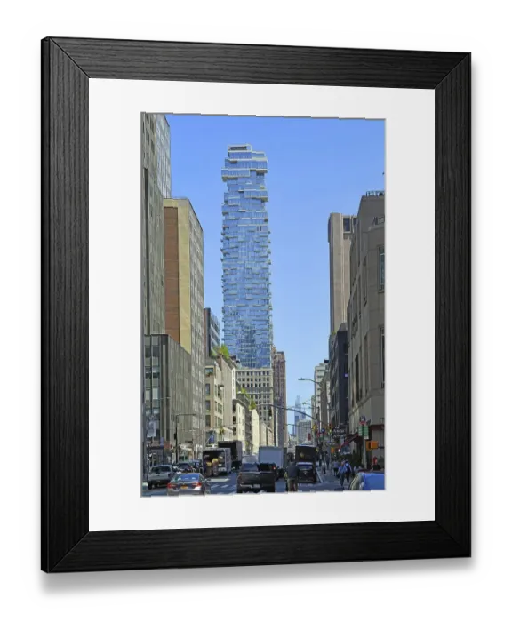 Framed Print : Residential tower 53 Leonard St Condo