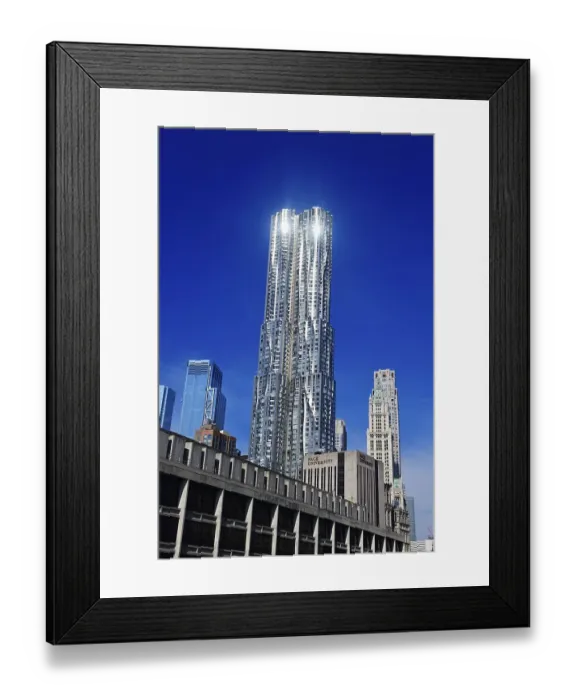 Framed Print : New York by Gehry, high-rise by architect Frank Gehry Framed Print : New York by Gehry, high-rise by architect Frank Gehry
