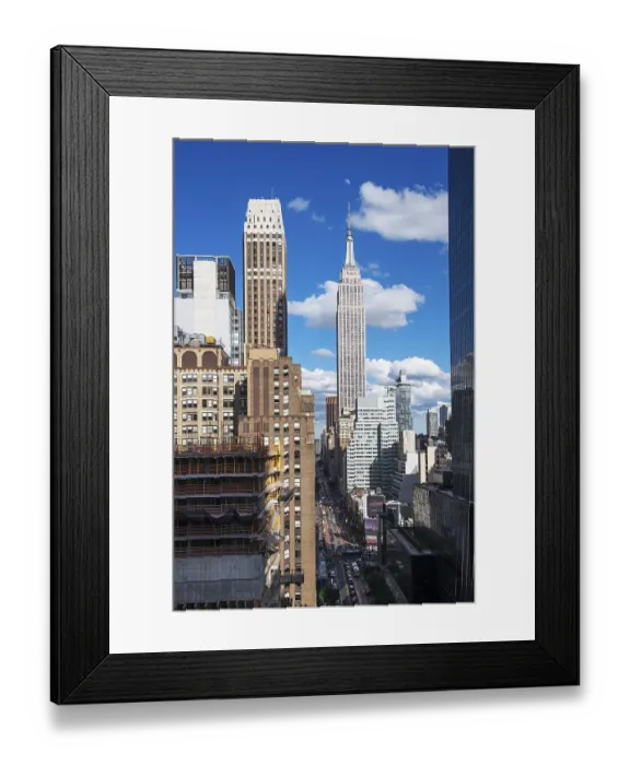 Framed Print : Empire State Building and the view of 34th Street