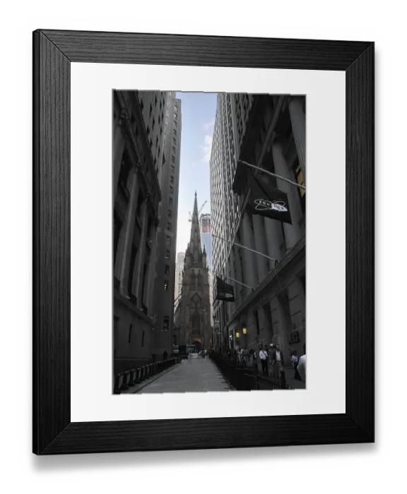 Framed Print : Trinity Church, Wall Street, Financial District Framed Print : Trinity Church, Wall Street, Financial District