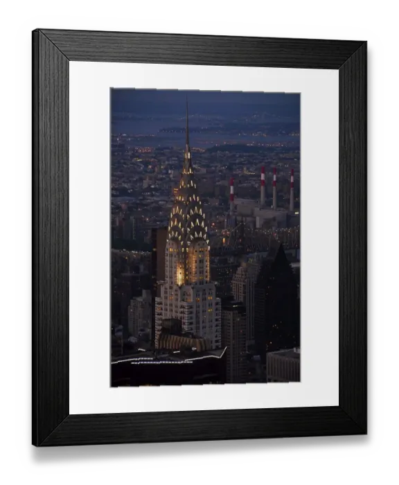 Framed Print : Night view of the Chrysler Building