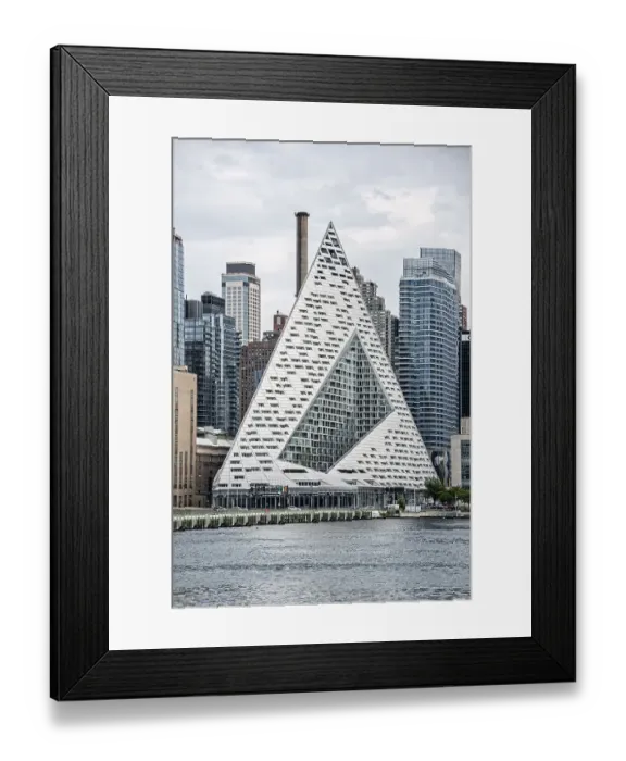 Framed Print : VIA 57 West, pyramid shaped apartment building