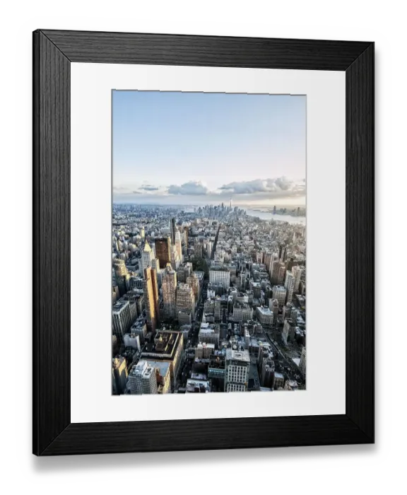 Framed Print : View of Lower Manhattan from The Empire State Building