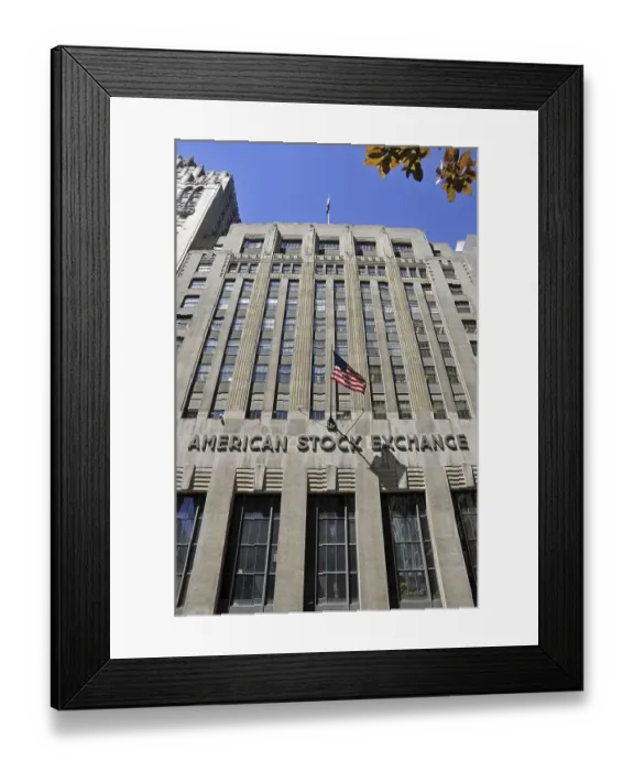 Framed Print : American Stock Exchange, AMEX, Trinity Place Framed Print : American Stock Exchange, AMEX, Trinity Place