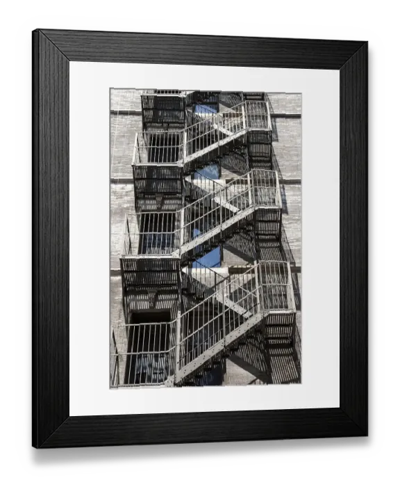 Framed Print : Building with fire escapes, Manhattan