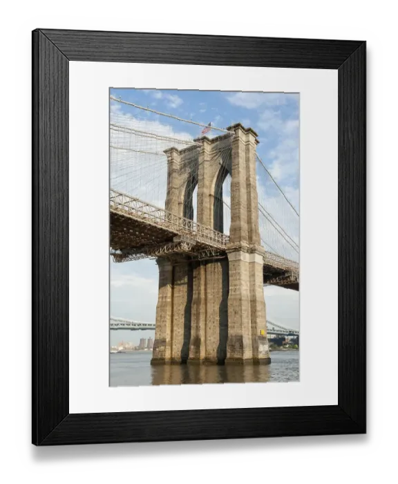 Framed Print : Mighty piers of a suspension bridge Framed Print : Mighty piers of a suspension bridge