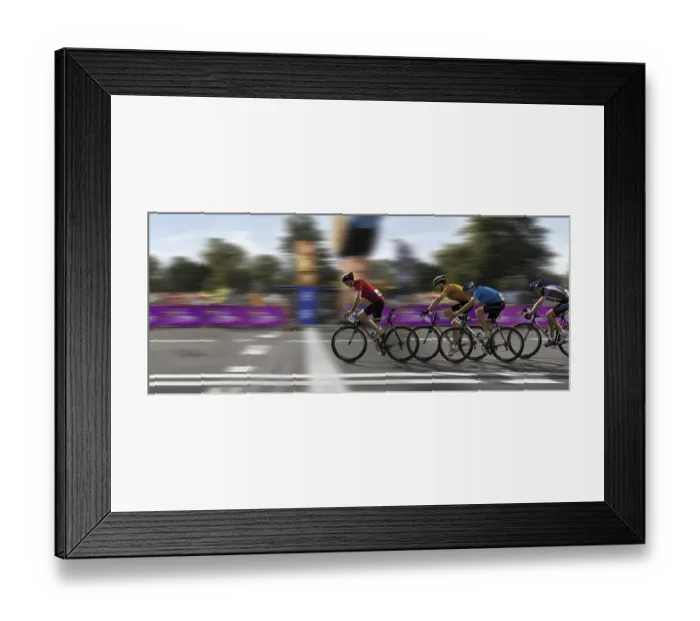 Framed Print : Cyclists, cycle race, victory, crossing the finish line Framed Print : Cyclists, cycle race, victory, crossing the finish line