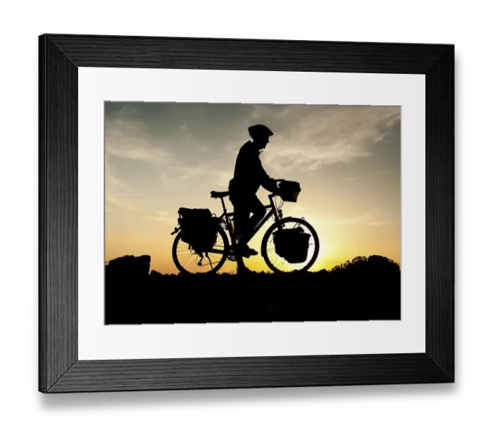 Framed Print : Cyclist during a bike tour, Croatia, Europe