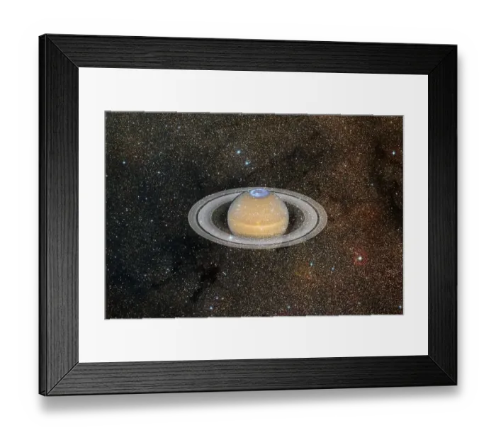 Framed Print : Planet Saturn. Solar system. Cosmos art