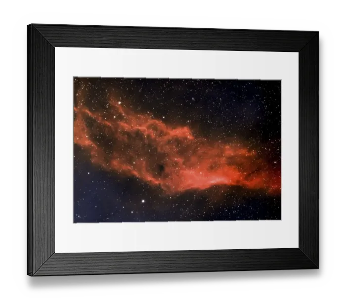 Framed Print : Gas Nebula NGC1499, Californian Nebula in the constellation Perseus