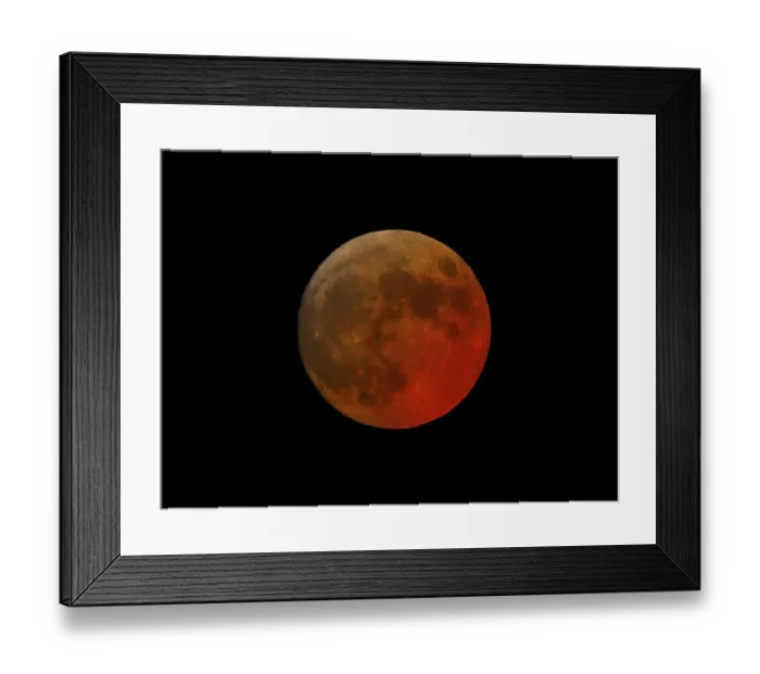 Framed Print : Super blood moon total eclipse