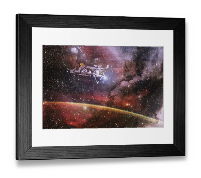 Framed Print : Deep space. Awesome science fiction render Framed Print : Deep space. Awesome science fiction render