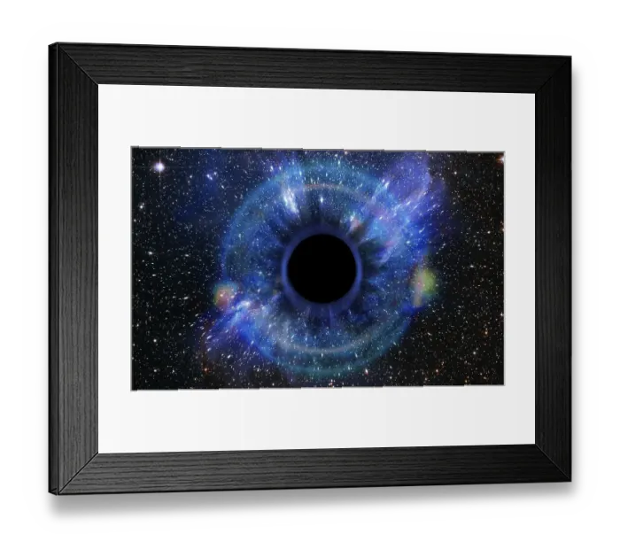 Framed Print : Stars are collapsing in a deep black hole Framed Print : Stars are collapsing in a deep black hole