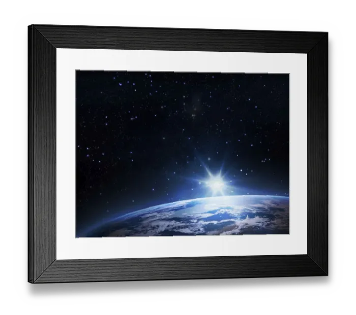 Framed Print : Planet Earth, sunrise Framed Print : Planet Earth, sunrise