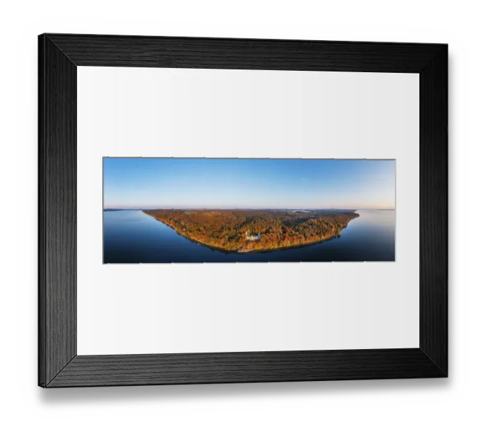 Framed Print : Panorama, Seeburg Castle at Lake Starnberg in the evening light Framed Print : Panorama, Seeburg Castle at Lake Starnberg in the evening light