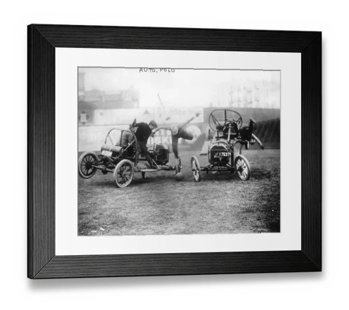Framed Print : Auto Polo, 1918, exact location unknown Framed Print : Auto Polo, 1918, exact location unknown