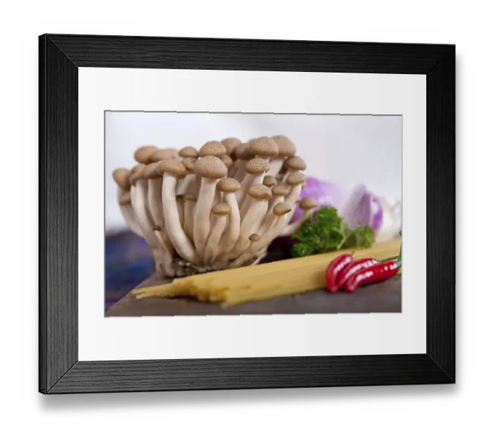 Framed Print : Italian pasta and mushroom sauce raw ingredients over rustic old wood Framed Print : Italian pasta and mushroom sauce raw ingredients over rustic old wood