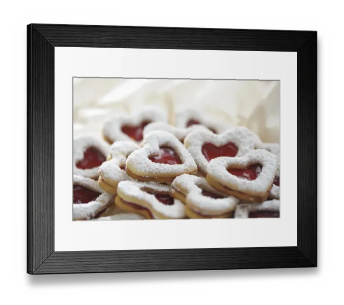 Framed Print : Sour creme hearts