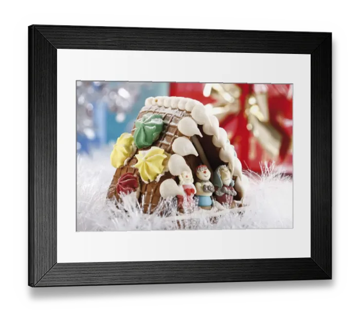 Framed Print : Witch's house, gingerbread house in festive atmosphere