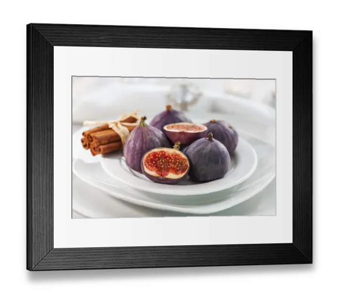 Framed Print : Fresh figs with cinnamon for Christmas table
