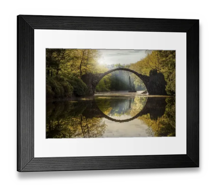 Framed Print : Rakotz Bridge or Devil's Bridge in Kromlau Park
