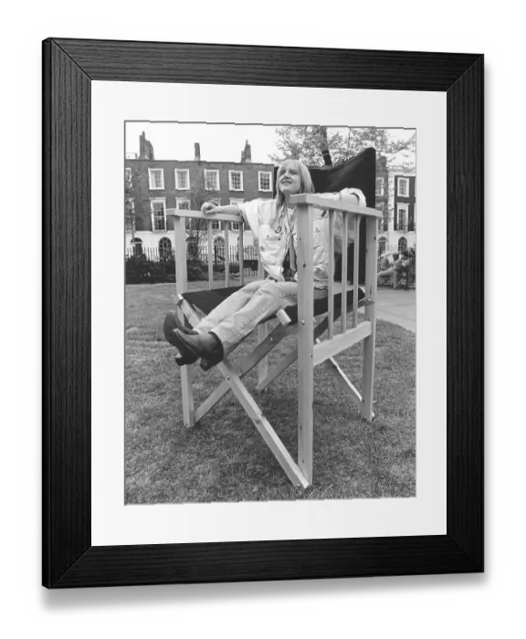 Framed Print : Woman in a large chair, England, Great Britain