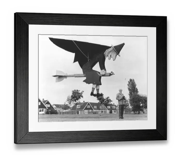 Framed Print : Flying Witch, England, Great Britain