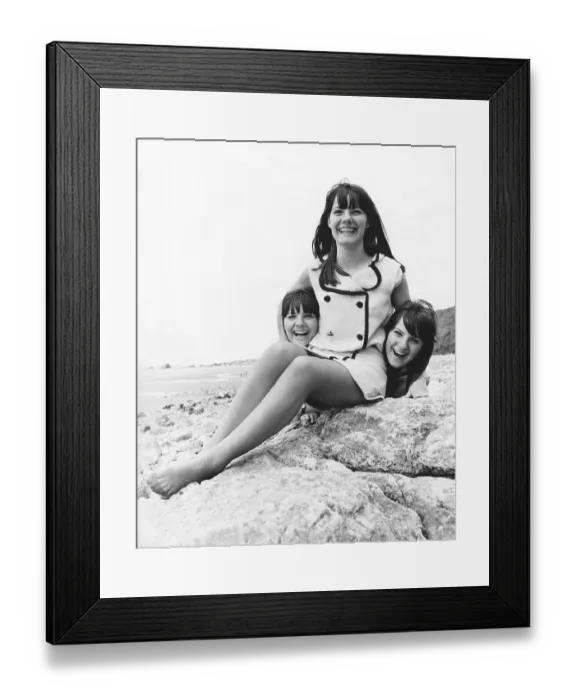 Framed Print : Woman with her sisters, triplets Framed Print : Woman with her sisters, triplets