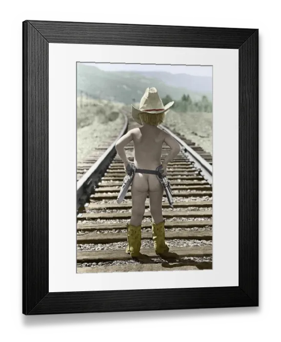 Framed Print : Little Cowboy, England, Great Britain