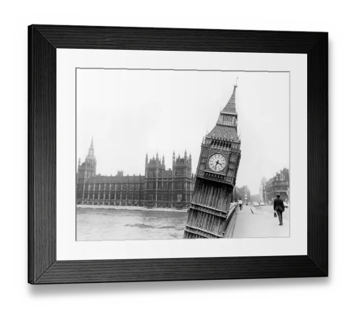 Framed Print : Slanting Big Ben, England, Great Britain