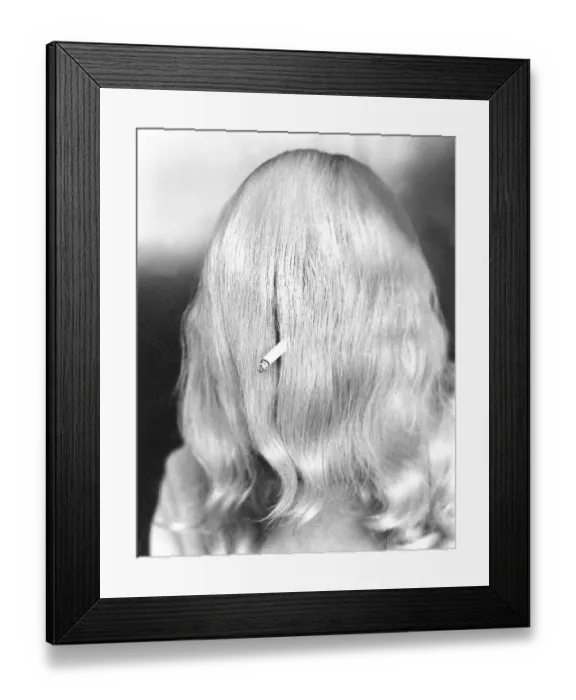 Framed Print : Long hair smoking, Mexico City Framed Print : Long hair smoking, Mexico City