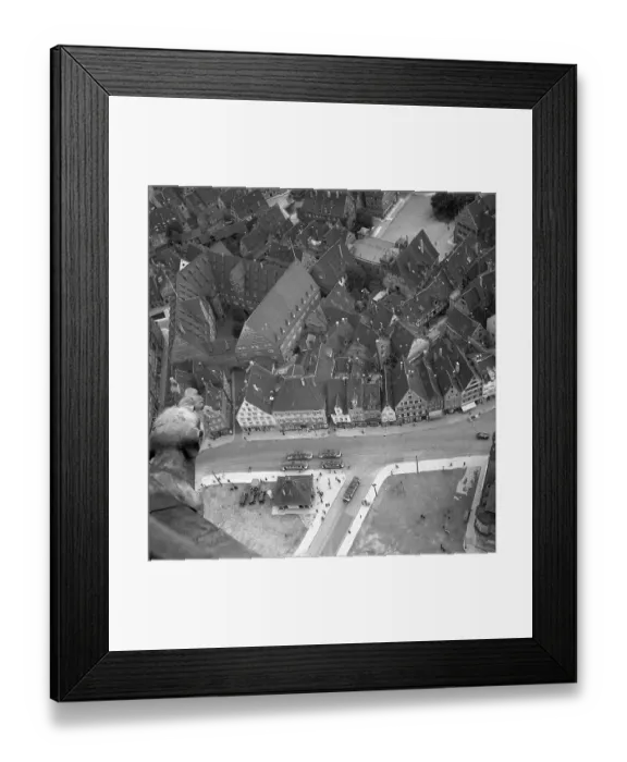 Framed Print : View from Freiburg Cathedral to the Old Town