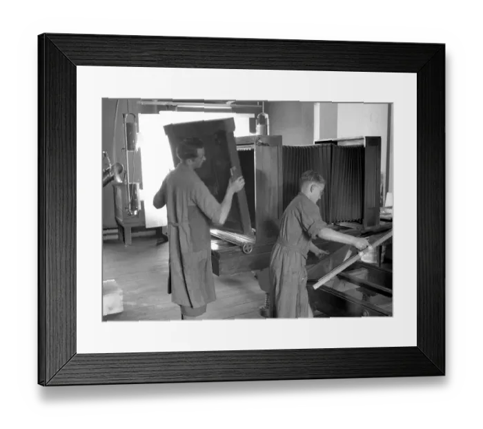 Framed Print : Industrial photographer, circa 1950