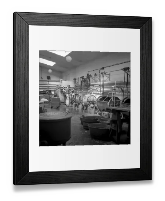 Framed Print : Worker in an industrial company around 1950