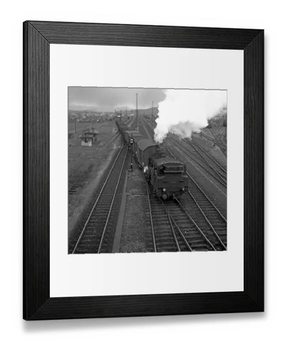 Framed Print : Steam train, ca. 1945 to 1955, near Freiburg Framed Print : Steam train, ca. 1945 to 1955, near Freiburg