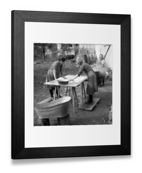 Framed Print : Housework approx. 1945 to 1955 Framed Print : Housework approx. 1945 to 1955