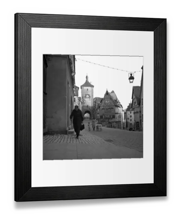 Framed Print : Old town with half-timbered houses approx