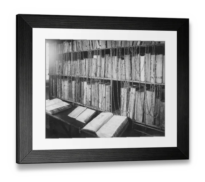 Framed Print : Bibliothek der Kathedrale in Hereford