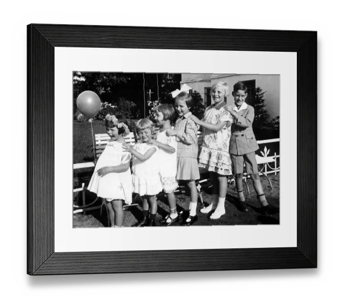 Framed Print : Children like organ pipes arranged ca