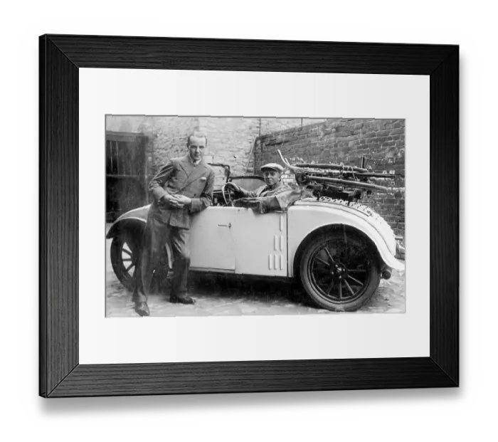 Framed Print : Oldtimer convertible, ca 1929, exact location unknown