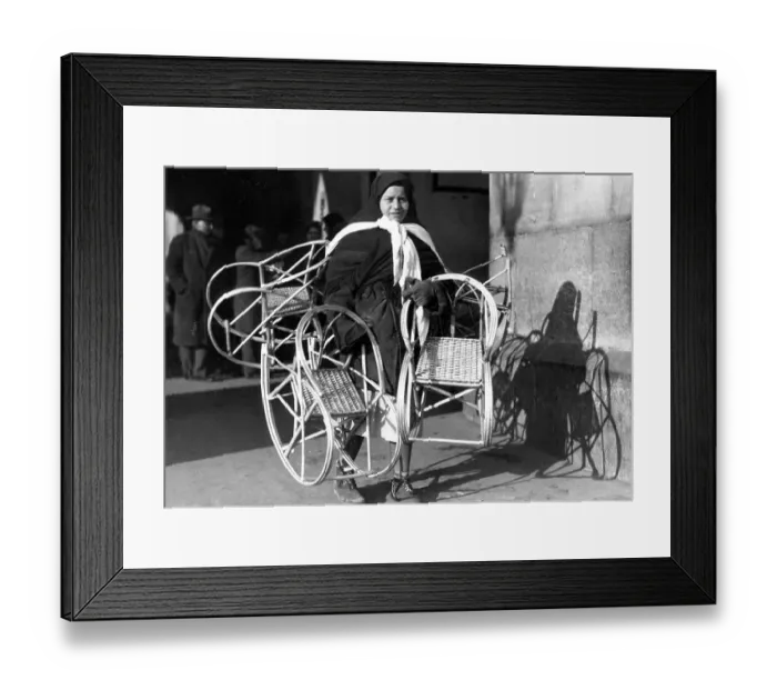 Framed Print : Korbstuhl sale ca. 1930, exact place unknown Framed Print : Korbstuhl sale ca. 1930, exact place unknown