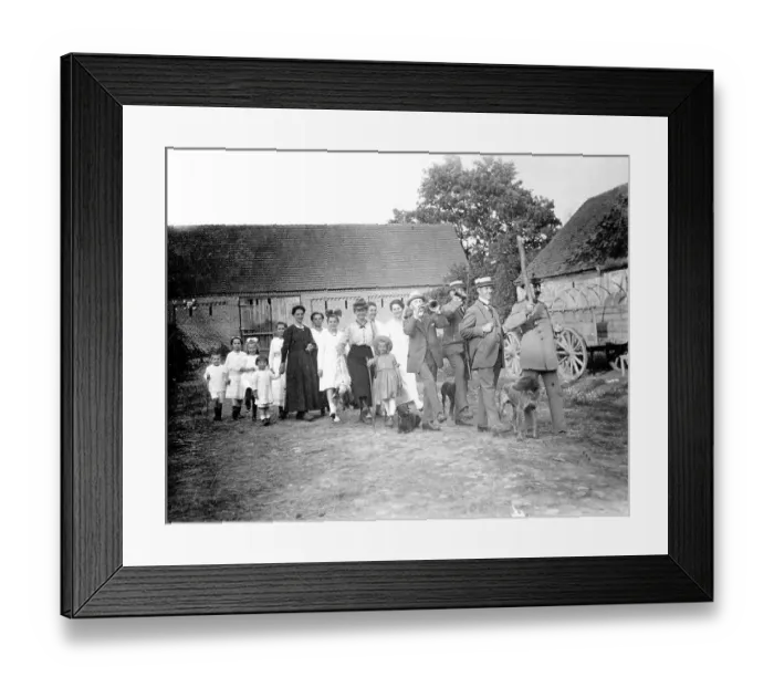 Framed Print : Bauernfamilie marches to the music, ca Framed Print : Bauernfamilie marches to the music, ca